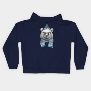 winter bear Kids Hoodie